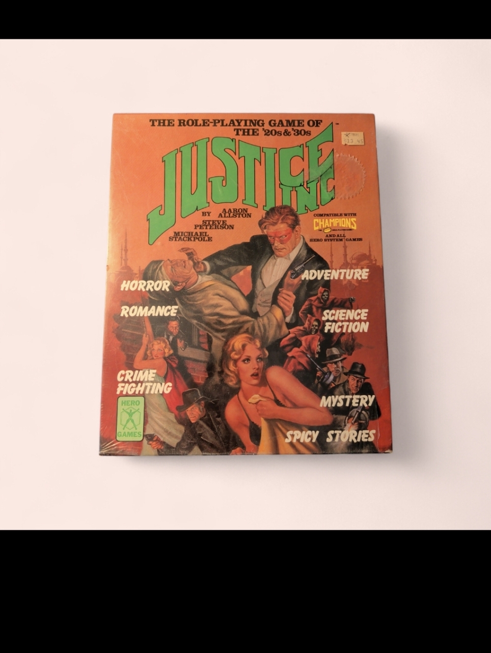 JUSTICE INC., Boxed Set, RPG as in the 20s & 30s PULP ERA Hero Games 1984 Sealed